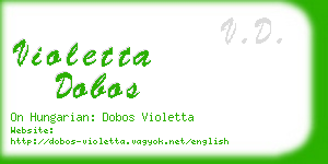 violetta dobos business card